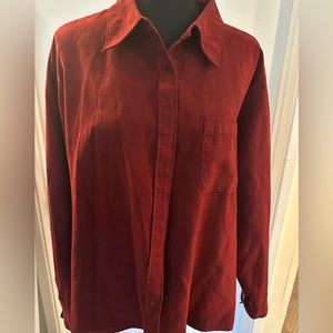 Venezia Women’s Button Down Shirt in Brick Red Size 18/20